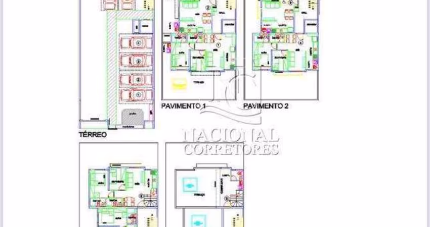 Cobertura com 88,76 m2 - com 2 dormitórios, 1 suíte - Paraíso - Santo André.