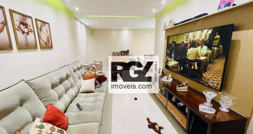 Apartamento com 3 dormitórios à venda, 118 m² por r$ 870.000,00 - embaré - santos/sp