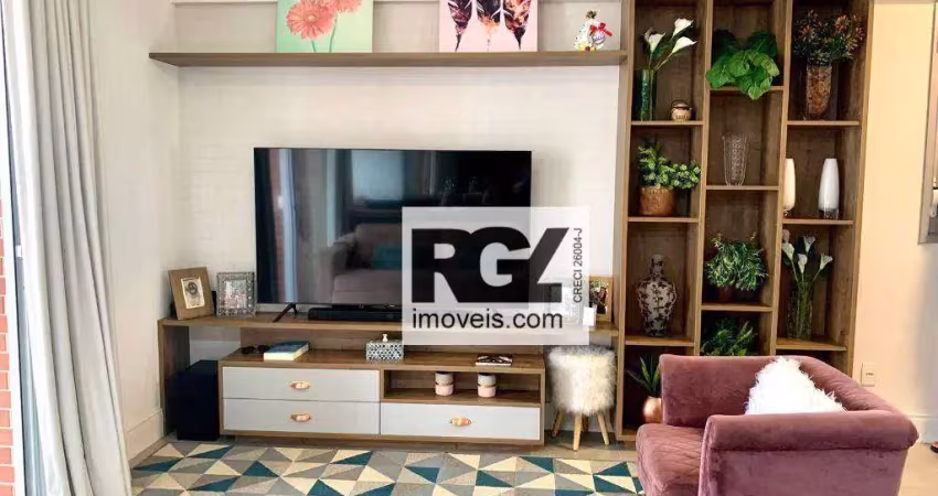 Apartamento com 1 dormitório à venda, 46 m² por r$ 795.000,00 - boqueirão - santos/sp