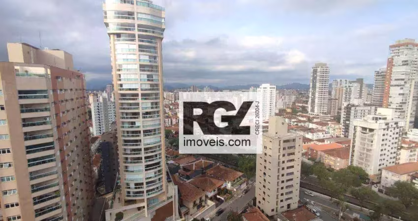 Apartamento com 3 dormitórios à venda, 160 m² por r$ 990.000,00 - boqueirão - santos/sp
