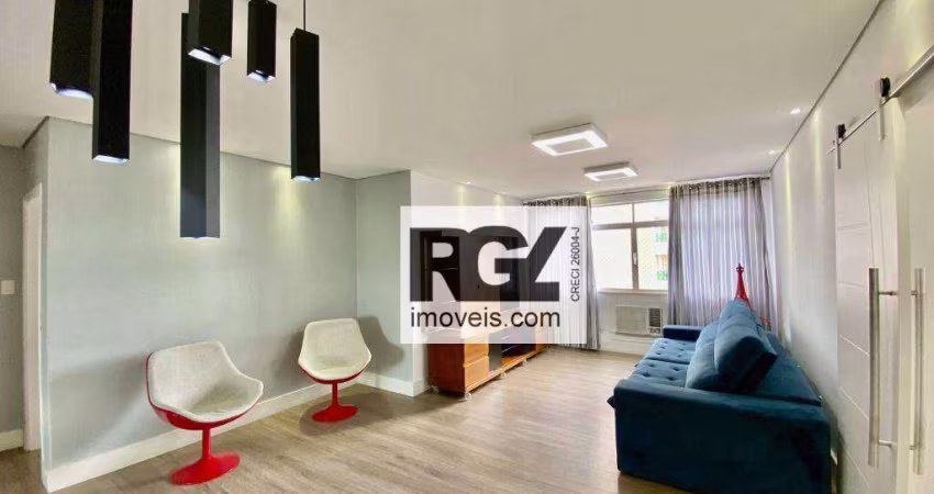 Apartamento, 130 m² - venda por R$ 1.280.000,00 ou aluguel por R$ 6.500,00/mês - Pompéia - Santos/SP
