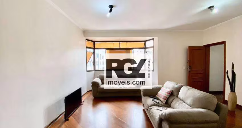 Apartamento com 3 dormitórios à venda, 140 m² por r$ 1.115.000,00 - embaré - santos/sp