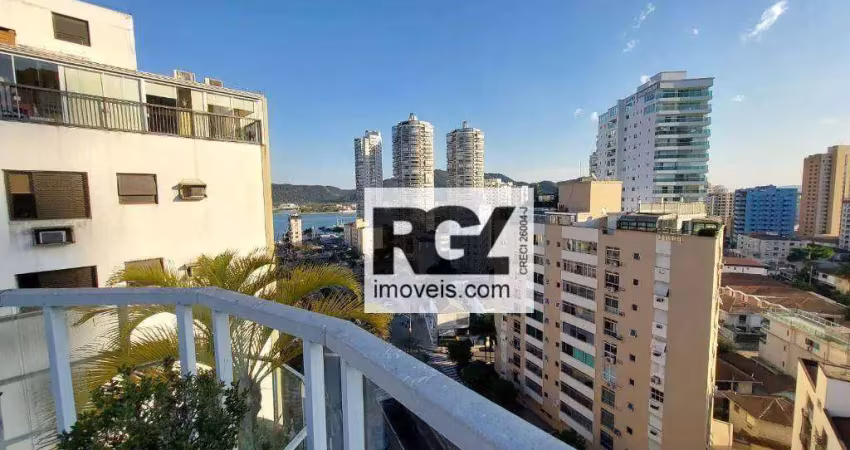 Cobertura com 4 dormitórios à venda, 289 m² por r$ 2.200.000,00 - ponta da praia - santos/sp