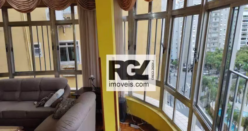 Apartamento com 3 dormitórios à venda, 136 m² por r$ 640.000,00 - boqueirão - santos/sp