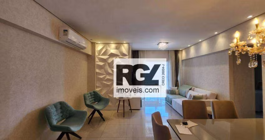 Apartamento com 2 dormitórios, 109 m² - venda por R$ 1.760.000,00 ou aluguel por R$ 8.500,00/mês - Gonzaga - Santos/SP