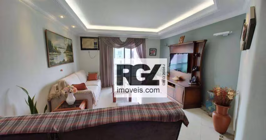 Apartamento com 3 dormitórios à venda, 150 m² por r$ 1.050.000,00 - embaré - santos/sp