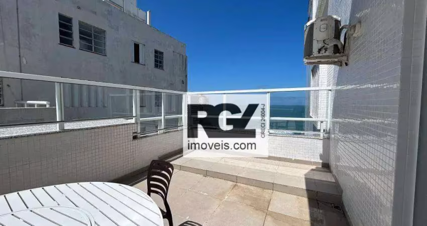 03 suítes impecáveis, 100m² de sacada com vista mar! praia das pitangueiras, guaruja