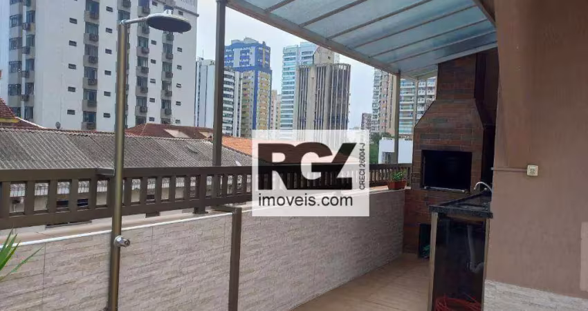 Apartamento com 3 dormitórios à venda, 124 m² por r$ 650.000,00 - embaré - santos/sp