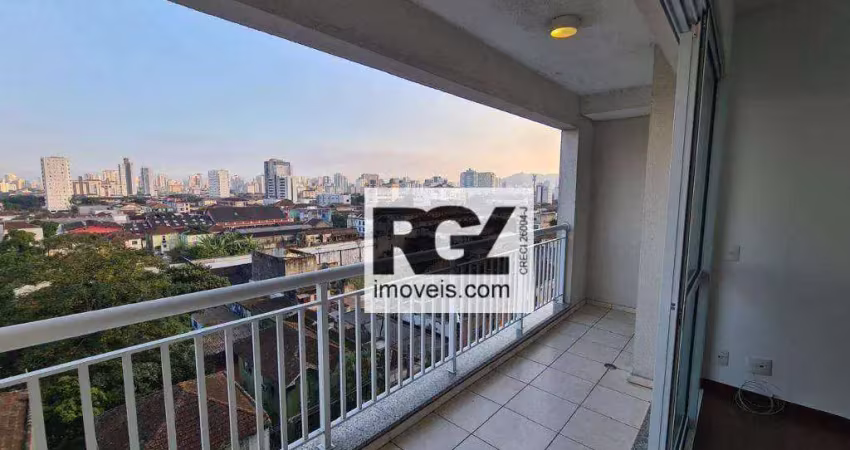 Apartamento com 1 dormitório à venda, 50 m² por r$ 389.000,00 - vila matias - santos/sp