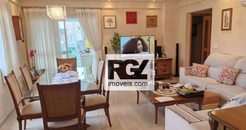Apartamento com 3 dormitórios à venda, 127 m² por R$ 1.120.000,00 - Pompéia - Santos/SP