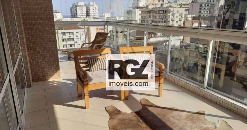 Apartamento com 3 dormitórios à venda, 207 m² por r$ 2.700.000,00 - gonzaga - santos/sp