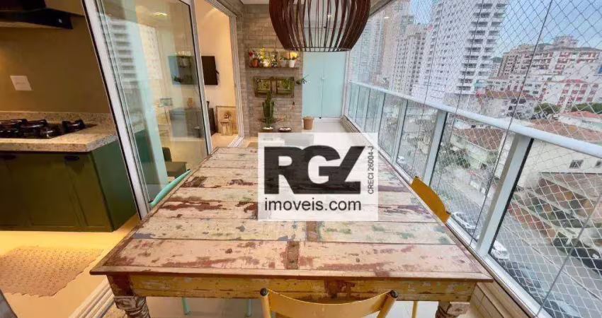 Apartamento com 3 dormitórios à venda, 120 m² por r$ 2.000.000,00 - ponta da praia - santos/sp