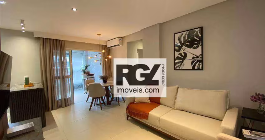 Apartamento com 2 dormitórios à venda, 77 m² por r$ 894.000,00 - boqueirão - santos/sp