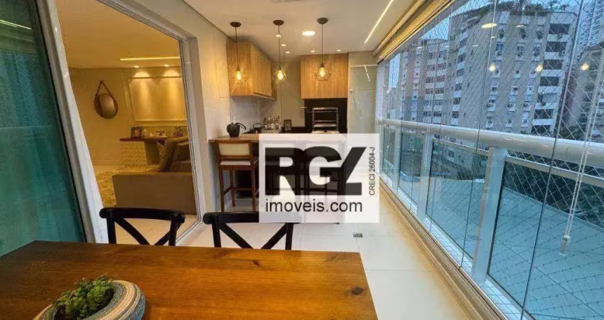 Apartamento com 3 dormitórios à venda, 167 m² por r$ 2.390.000,00 - ponta da praia - santos/sp