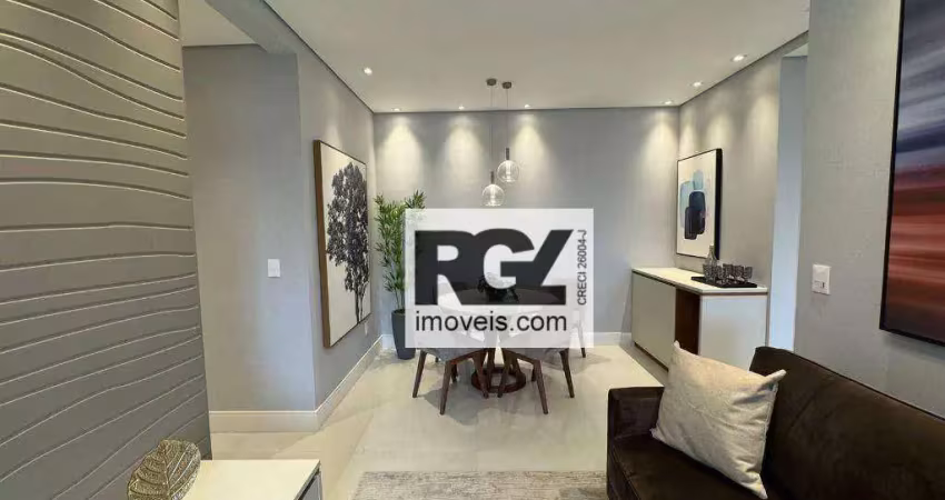 Apartamento novo com 2 dormitórios à venda, 76 m² por r$ 882.000 - ponta da praia - santos/sp