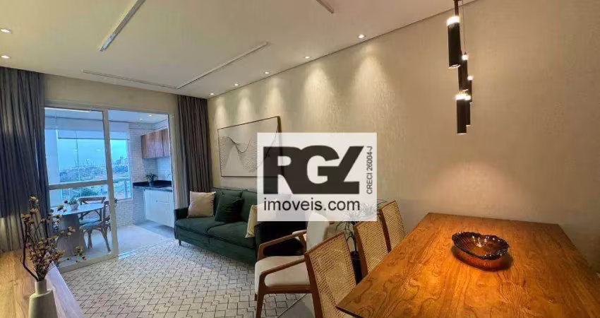 Apartamento novo com 2 dormitórios à venda, 84 m² por r$ 997.000 - ponta da praia - santos/sp