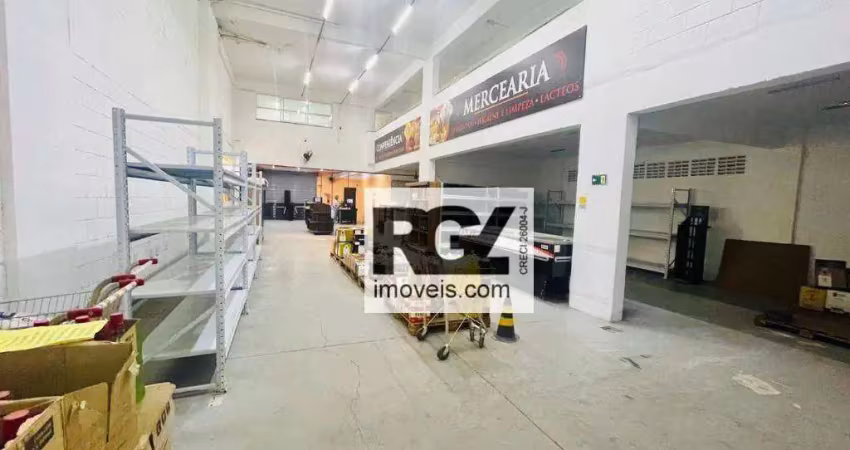 Loja para alugar, 650 m² por r$ 22.000,00/mês - embaré - santos/sp
