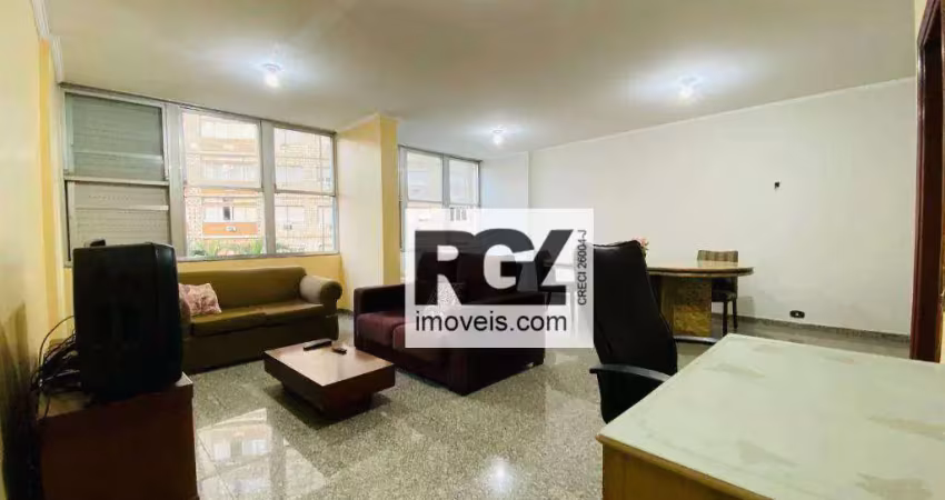 Apartamento com 2 dormitórios à venda, 89 m² por r$ 585.000,00 - josé menino - santos/sp