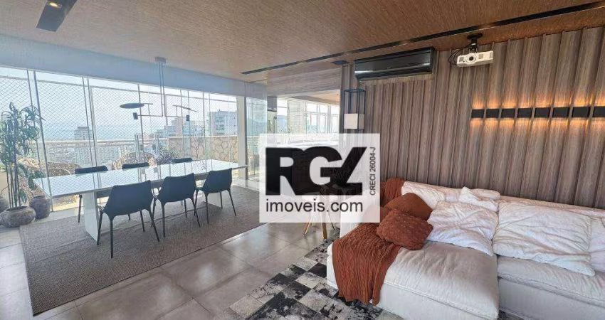 Cobertura com 4 dormitórios à venda, 400 m² por R$ 7.500.000,00 - Ponta da Praia - Santos/SP
