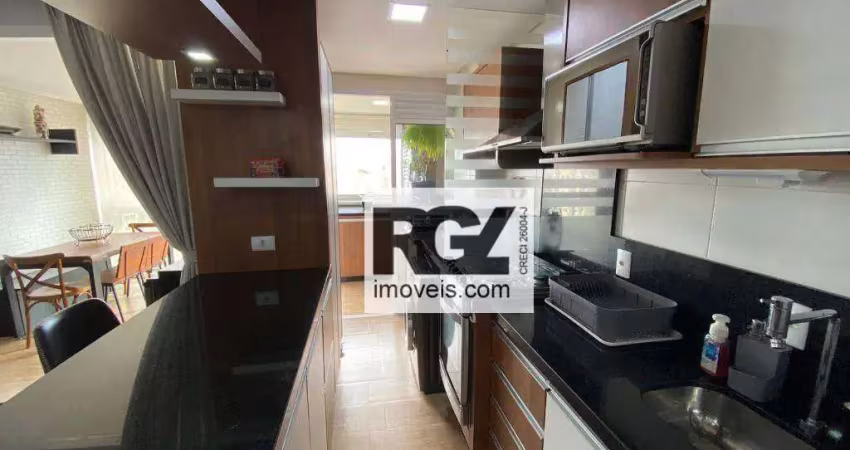 Apartamento no my way com 2 dormitórios à venda, 77 m² por r$ 1.150.000 - ponta da praia - santos/sp