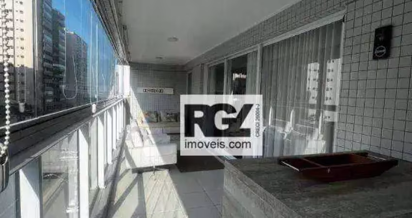 Apartamento de alto padrão com 3 dormitórios à venda, 160 m² por r$ 2.550.000 - aparecida - santos/sp