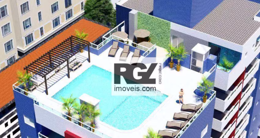 Apartamento com 1 dormitório à venda, 50 m² por r$ 376.690,00 - vila guilhermina - praia grande/sp