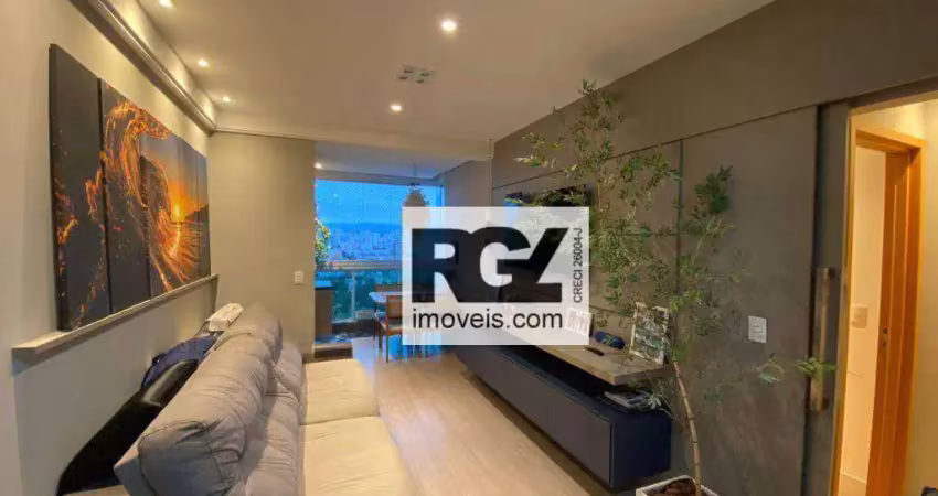 Apartamento com 2 dormitórios à venda, 77 m² - ponta da praia - santos/sp