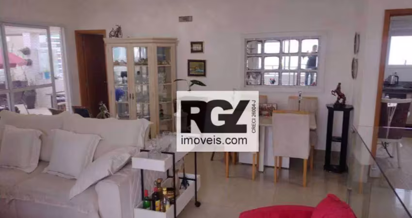Cobertura com 4 dormitórios à venda, 270 m² por R$ 5.000.000,00 - Pompéia - Santos/SP