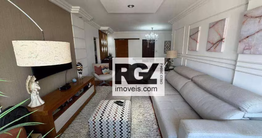 Apartamento com 2 dormitórios à venda, 124 m² por r$ 795.000,00 - aparecida - santos/sp