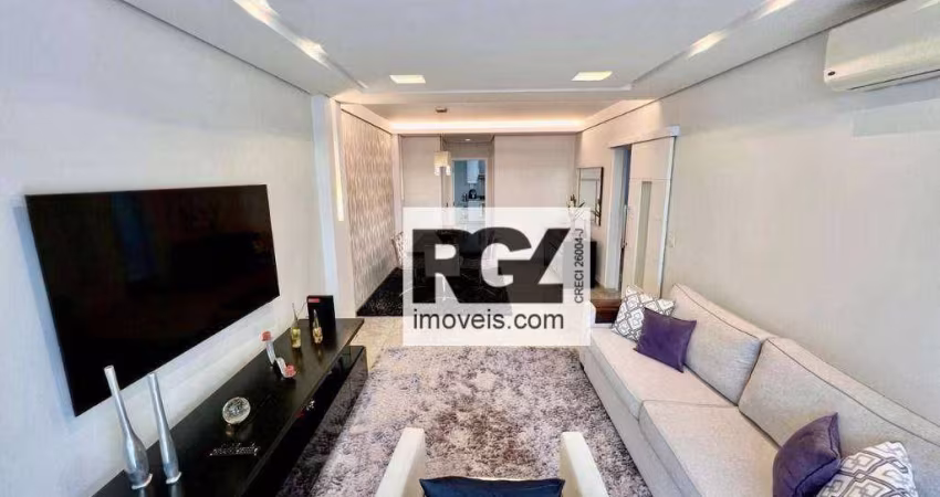 Apartamento com 2 dormitórios à venda, 115 m² por R$ 1.200.000,00 - Pompéia - Santos/SP