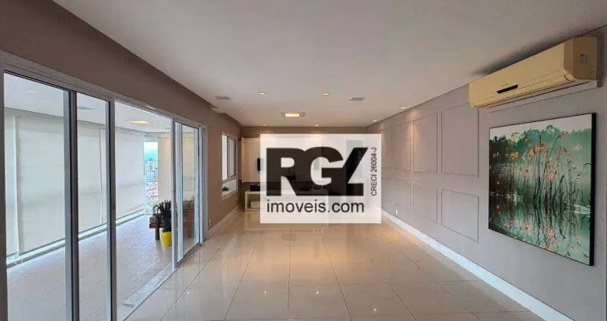 Apartamento com 3 dormitórios à venda, 155 m² por r$ 1.980.000,00 - embaré - santos/sp