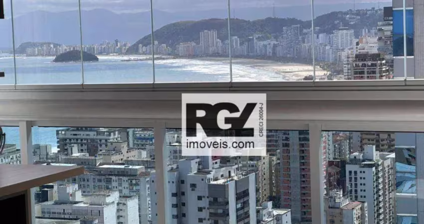 Apartamento com 1 dormitório à venda, 91 m² por r$ 2.650.000,00 - aparecida - santos/sp