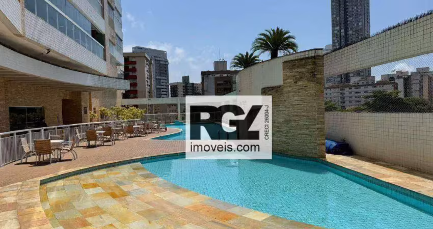 Apartamento com 3 dormitórios à venda, 136 m² por r$ 1.585.000,00 - gonzaga - santos/sp