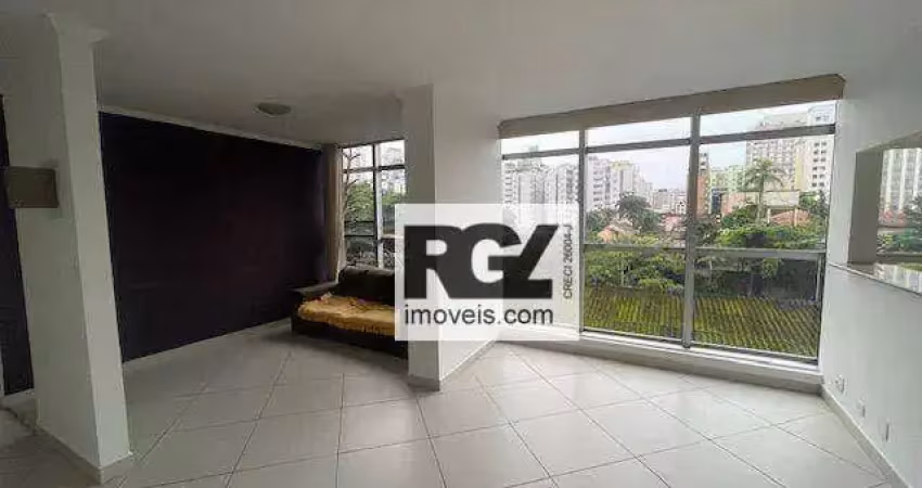 Apartamento vista lateral mar com 1 quarto para alugar - aparecida - santos/sp