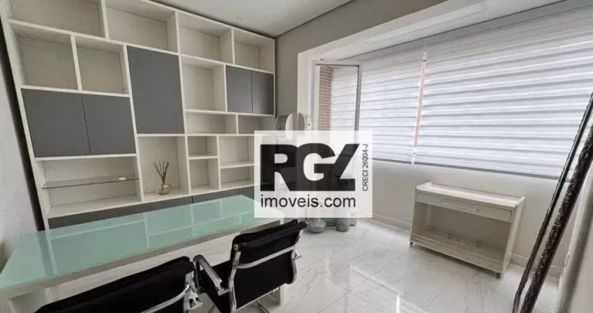 Apartamento com 2 dormitórios à venda, 44 m² por r$ 620.000,00 - boqueirão - santos/sp
