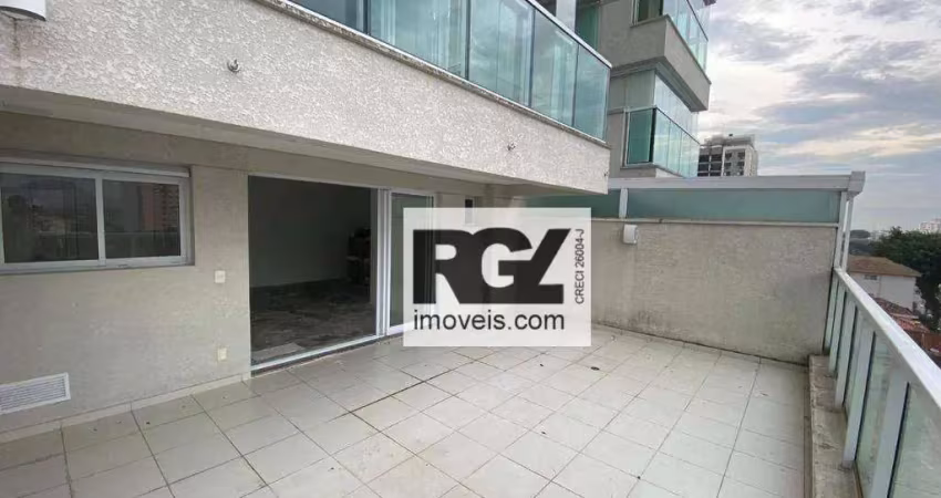 Apartamento garden com 1 dormitório à venda, 77 m² por r$ 1.000.000,00 - ponta da praia - santos/sp