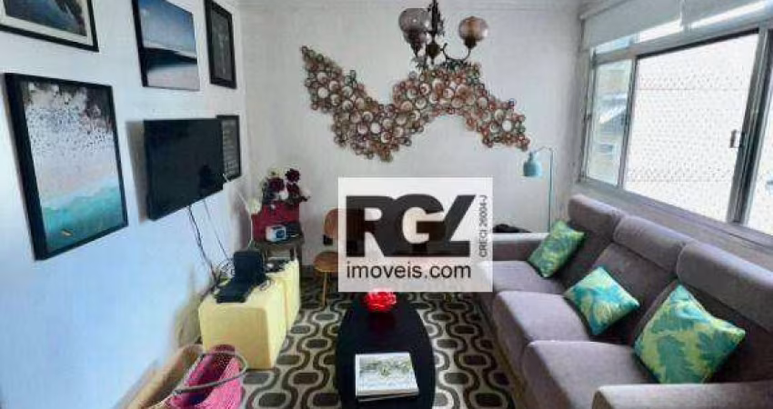 Apartamento com 2 dormitórios para alugar, 87 m² por R$ 5.500,02/mês - Embaré - Santos/SP