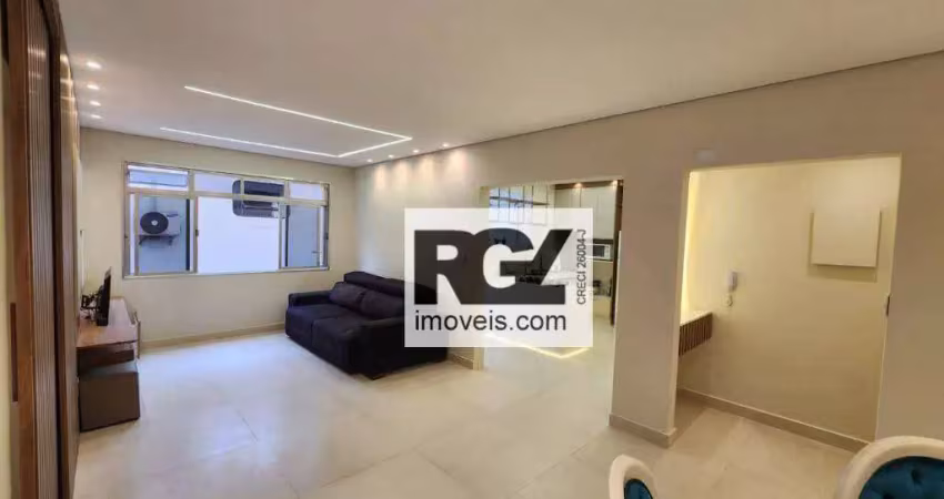 Apartamento todo reformado para venda na ponta da praia em santos com garagem fechada!!!