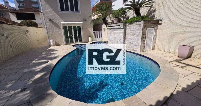Sobrado com 4 dormitórios à venda, 315 m² por r$ 2.500.000,00 - campo grande - santos/sp