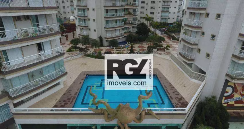 Apartamento com 3 dormitórios para alugar, 199 m² por r$ 14.000,00/mês - ponta da praia - santos/sp