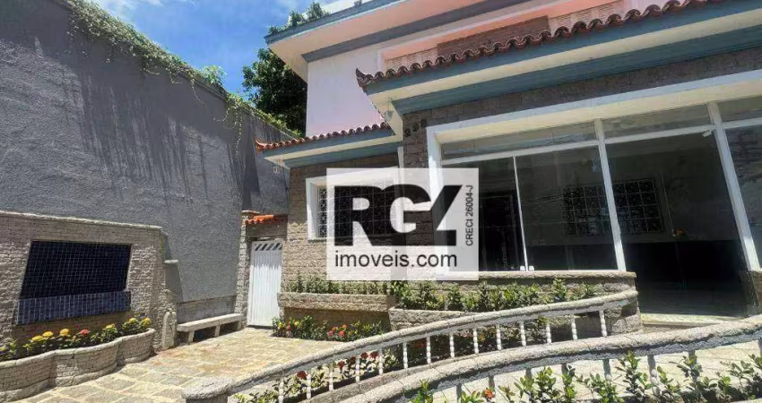 Casa para alugar, 336 m² por r$ 14.950,00/mês - vila matias - santos/sp