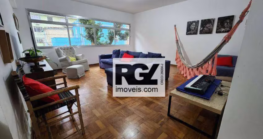 Apartamento com 3 dormitórios à venda, 127 m² por r$ 742.000,00 - boqueirão - santos/sp