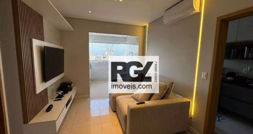 Apartamento com 2 dormitórios à venda, 68 m² por r$ 1.000.000,00 - boqueirão - santos/sp