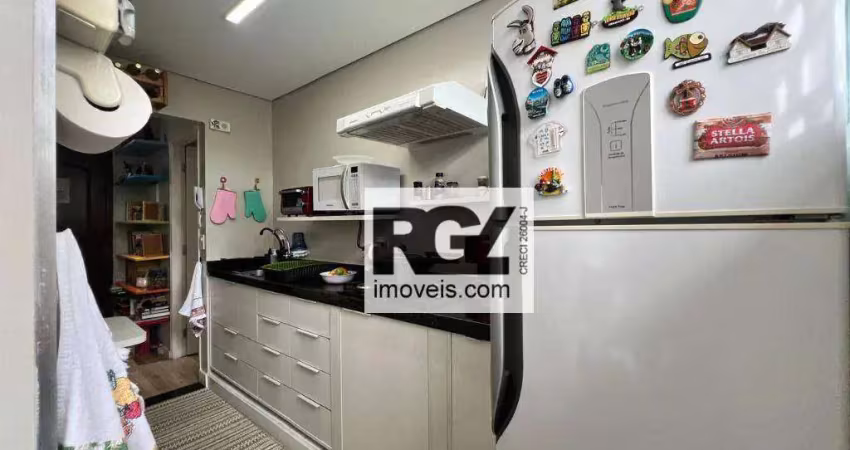 Apartamento com 1 dormitório à venda, 40 m² por r$ 332.000,00 - pompéia - santos/sp