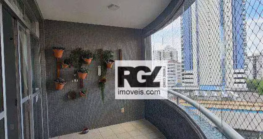 Apartamento com 4 dormitórios à venda, 202 m² por r$ 1.400.000,00 - pompéia - santos/sp