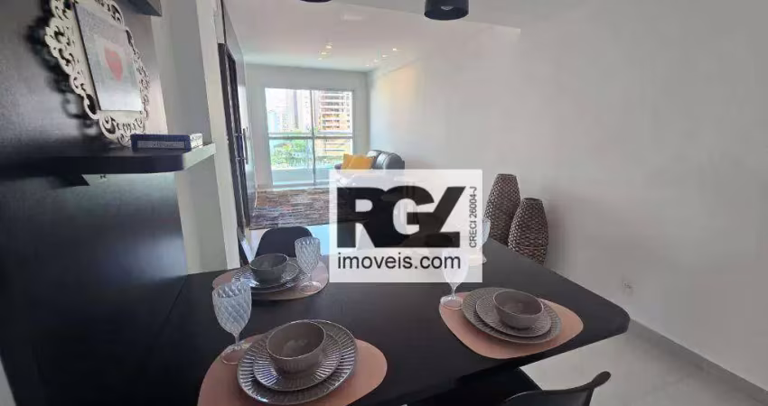 Apartamento com 2 dormitórios para alugar, 68 m² por r$ 4.800,00/mês - marapé - santos/sp