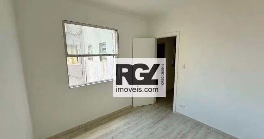 Apartamento com 1 dormitório à venda, 57 m² por r$ 360.000,00 - pompéia - santos/sp