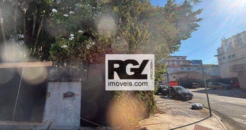 Terreno à venda, 272 m² por R$ 2.200.000,00 - Embaré - Santos/SP