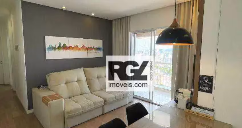 Apartamento com 2 dormitórios à venda, 67 m² por r$ 667.000,00 - estuário - santos/sp
