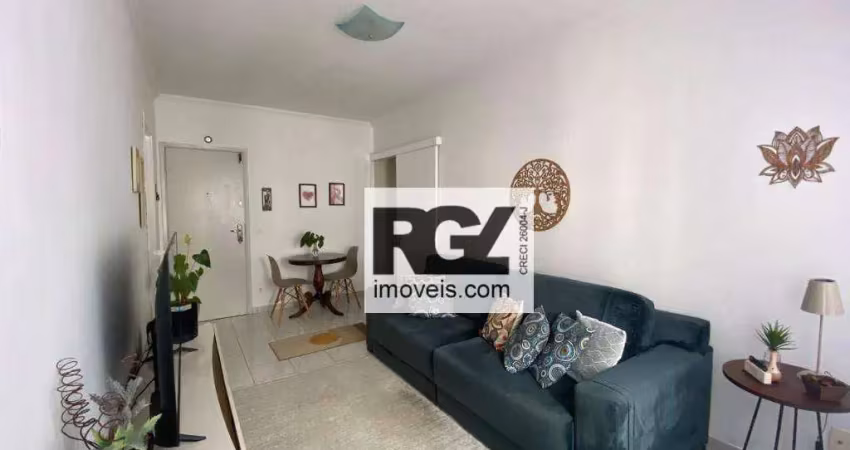 Apartamento com 1 dormitório à venda, 55 m² por r$ 420.000,00 - embaré - santos/sp